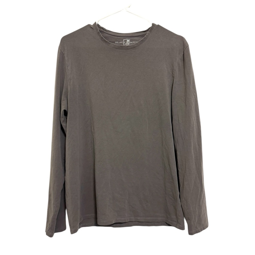 2/$15 Black Brown 1826 - Men’s Gray Long Sleeve Crewneck T-Shirt Casual